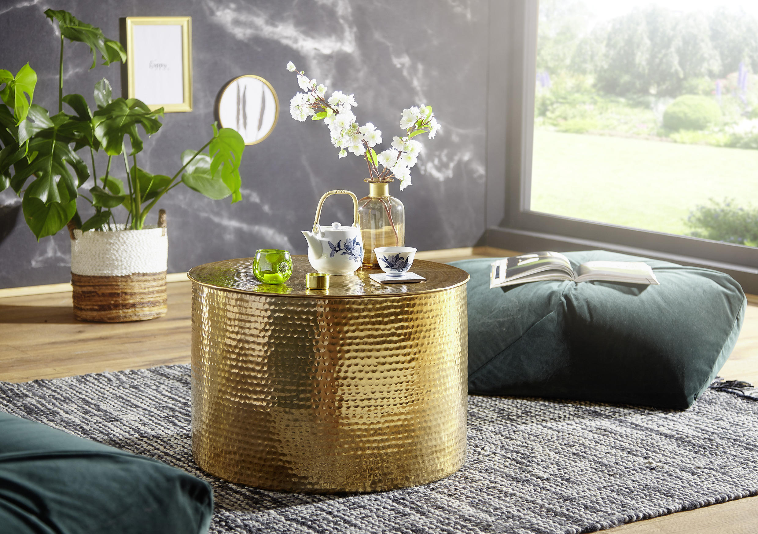 COUCHTISCH in Metall 61/61/40,5 cm - Goldfarben, LIFESTYLE, Metall (61/61/40,5cm) - MID.YOU