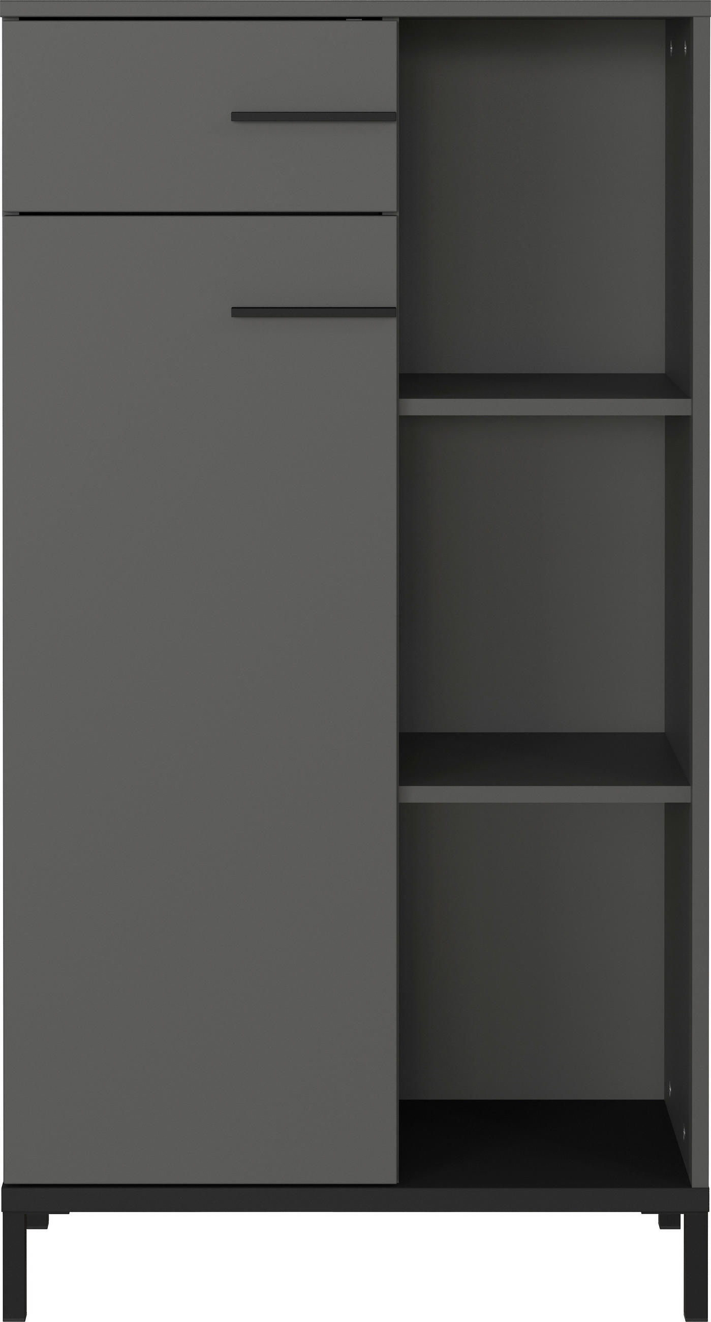 AKTENSCHRANK Graphitfarben  - Graphitfarben, Design, Holzwerkstoff (64/120/34cm) - Germania
