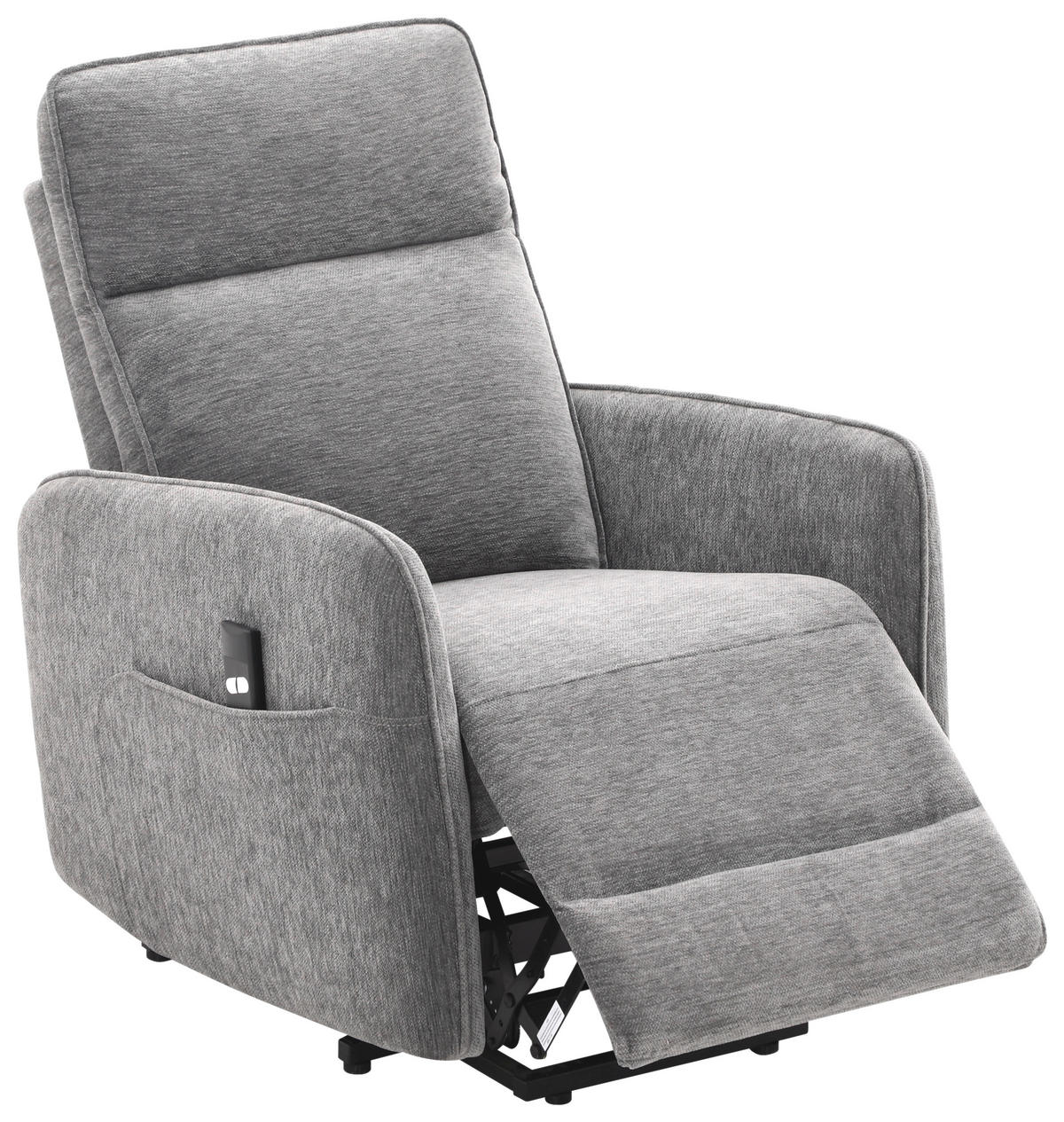 RELAXSESSEL Leinenoptik    - Schwarz/Grau, Design, Textil/Metall (74/101/92cm) - Carryhome