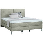 BOXSPRINGBETT 160/200 cm  in Beige  - Beige/Schwarz, KONVENTIONELL, Textil/Metall (160/200cm) - Dieter Knoll