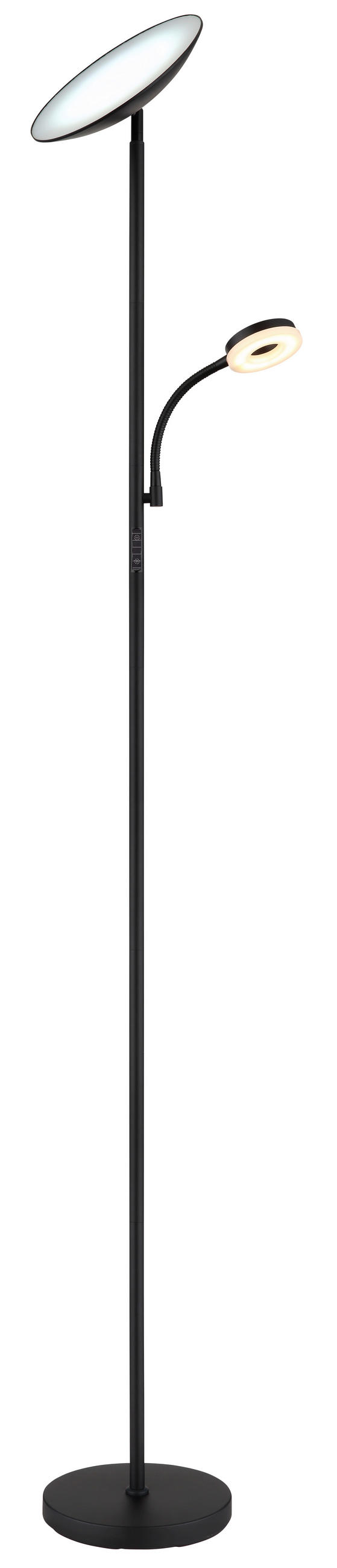 LED LAMPA OSVĚTLUJÍCÍ STROP, 25/25/179 cm  - bílá/černá, Design, kov/plast (25/25/179cm) - Globo