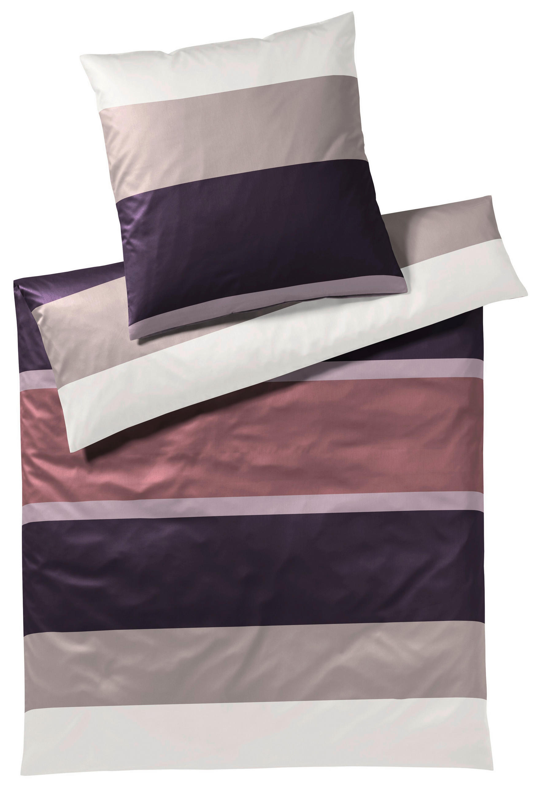 BETTWÄSCHE Mood Makosatin 155/220 cm  - Aubergine, Design, Textil (155/220cm) - Joop!