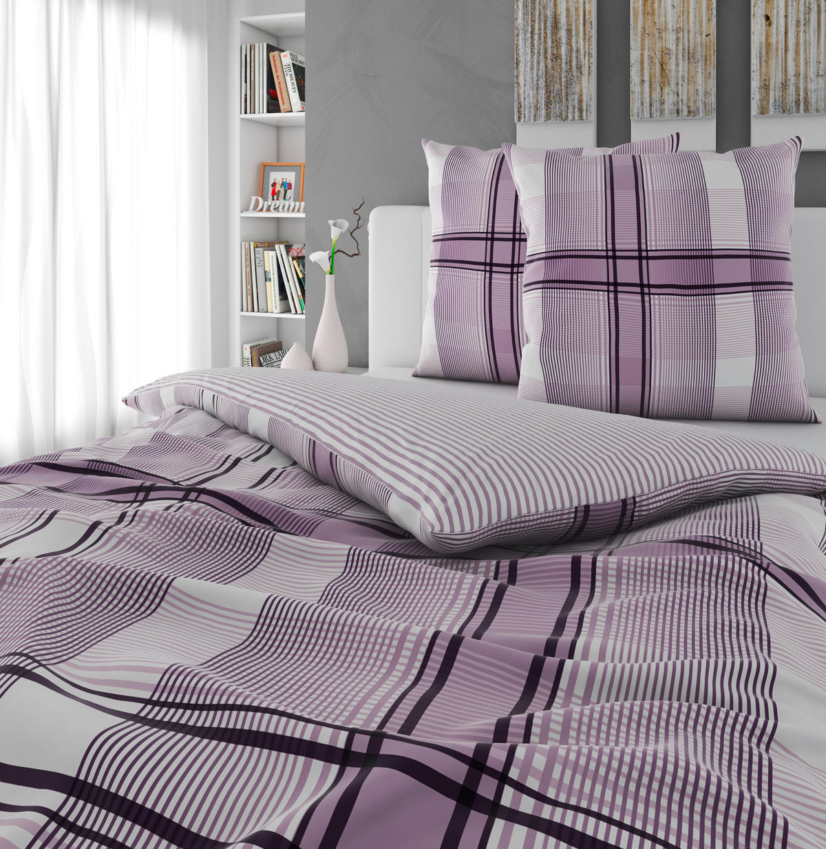 WENDEBETTWÄSCHE 200/200 cm  - Mauve, Textil (200/200cm) - Novel