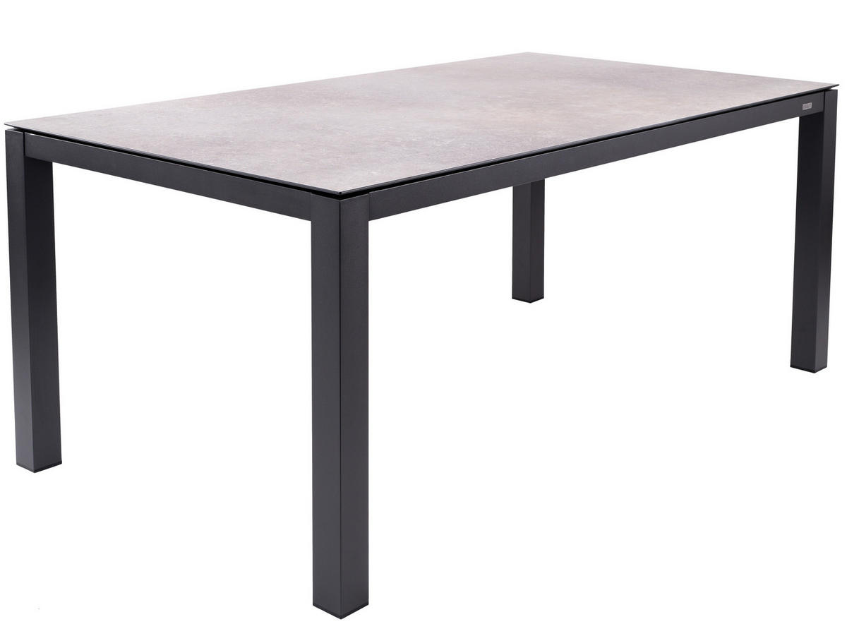 GARTENTISCHGESTELL 160/90/74 cm Metall  - Graphitfarben, Design, Metall (160/90/74cm) - Zebra 