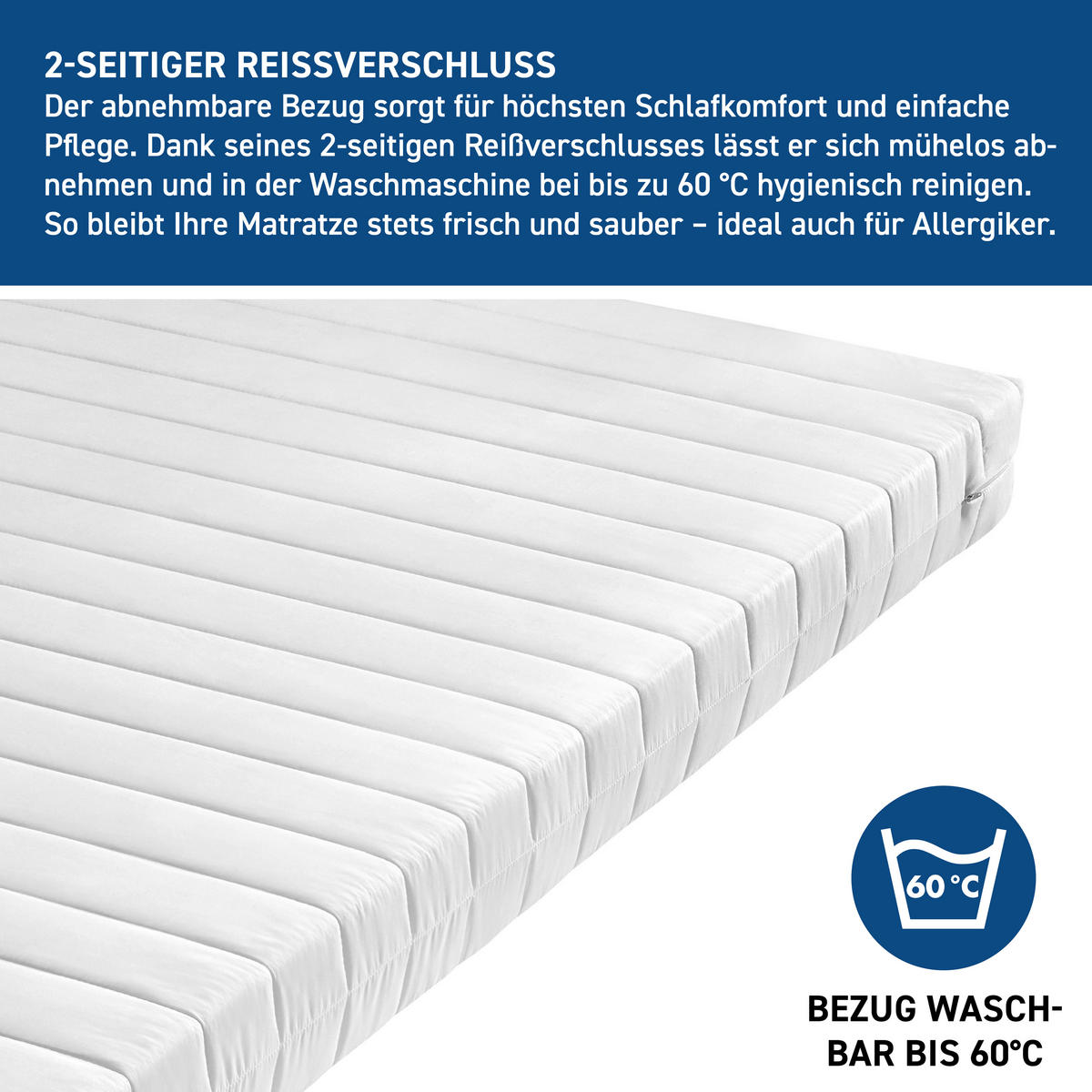 KOMFORTSCHAUMMATRATZE 90/200 cm Höhe ca. 13 cm  - Weiß, Basics, Textil (90/200cm) - Boxxx