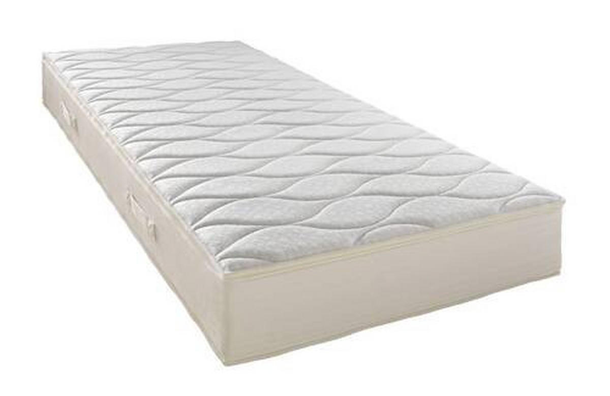 KALTSCHAUMMATRATZE 90/200 cm Höhe ca. 24 cm  - Weiss, Basics, Textil (90/200cm) - Sleeptex