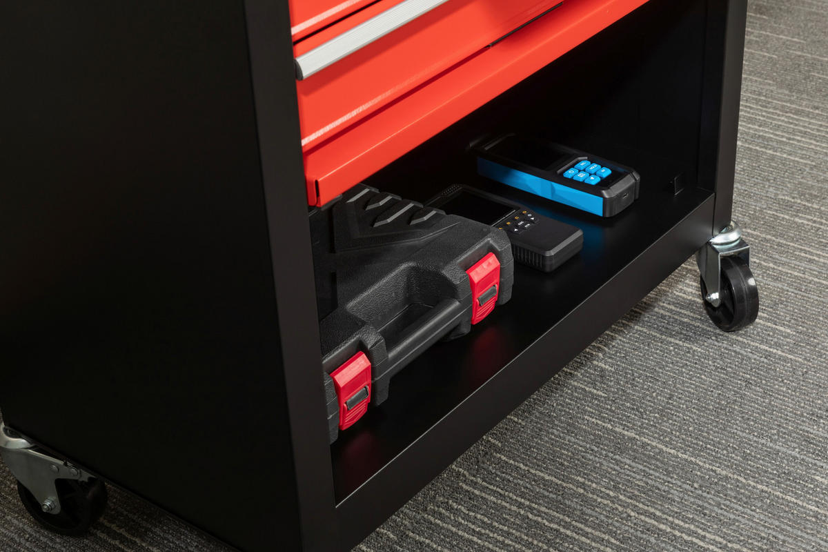 WERKSTATTWAGEN TC-174001  - Rot/Schwarz, KONVENTIONELL, Kunststoff/Metall (61,6/33/74,5cm)