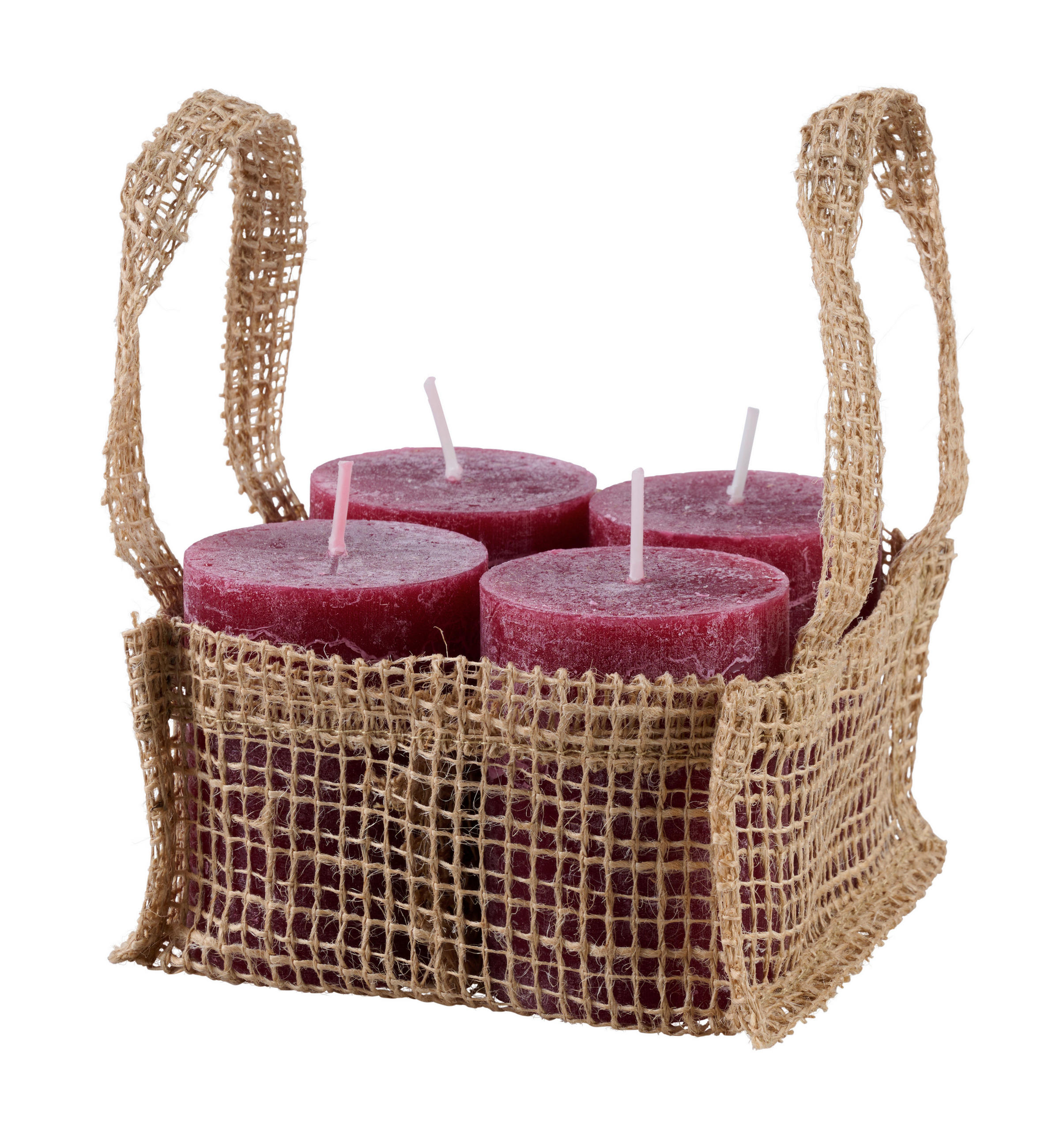 BLOCKLJUS 6,8/9 cm  - vinröd, Trend, naturmaterial (6,8/9cm) - Ambia Home