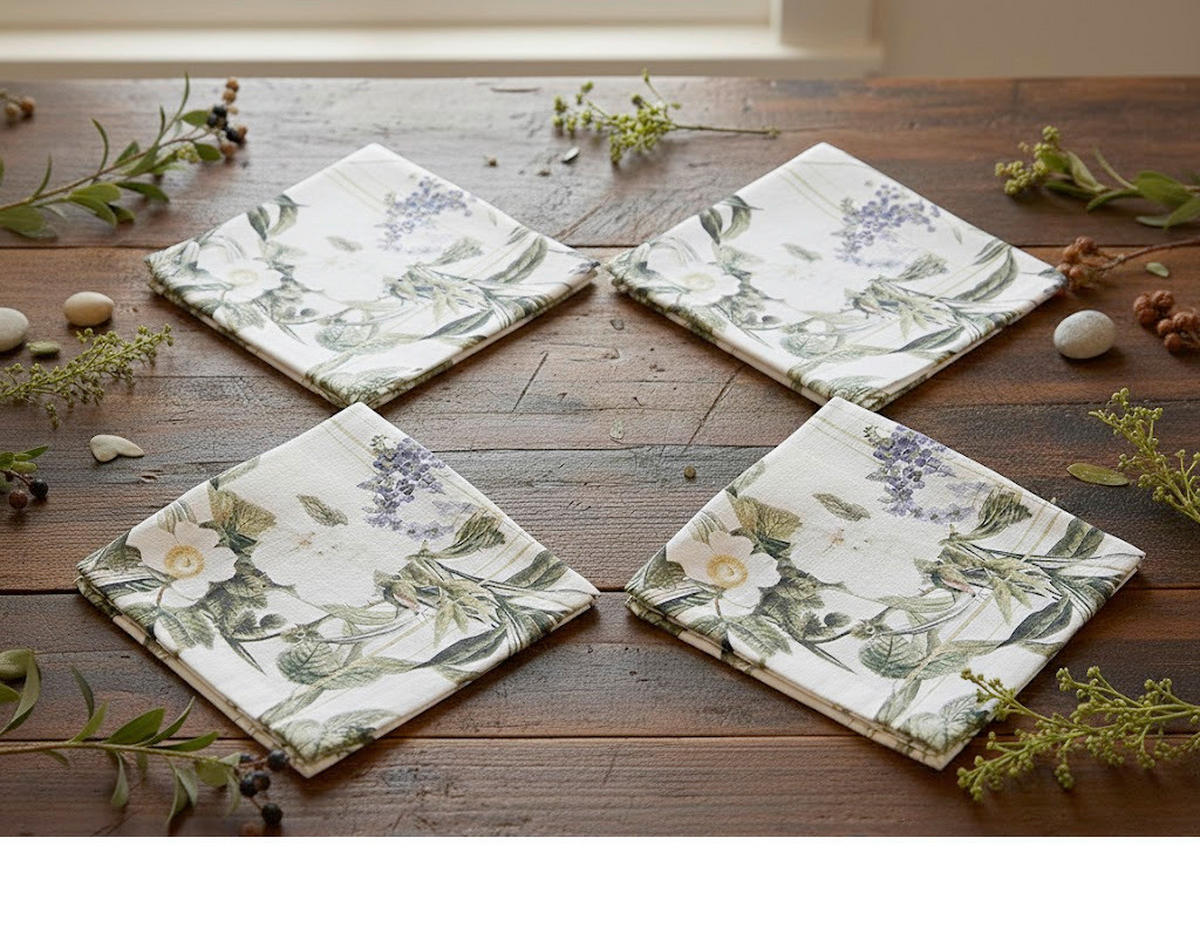 STOFFSERVIETTE 4ER SET  45/45 cm  4 Stück  - Blau, Basics, Textil (45/45cm)