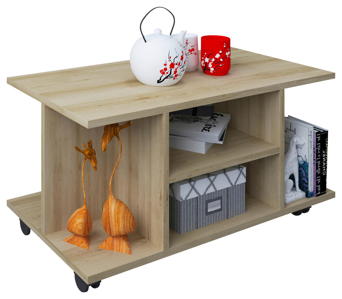 COUCHTISCH Honigeiche  - Honigeiche, MODERN, Holzwerkstoff/Kunststoff (80/40/40cm) - MID.YOU