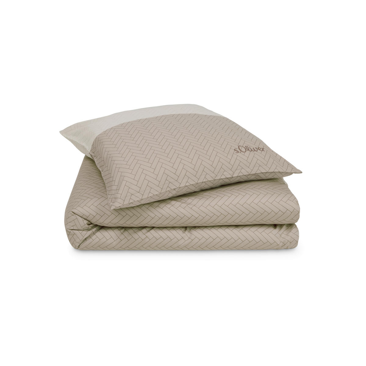 BETTWÄSCHE Makosatin 155/220 cm  - Beige, Basics, Textil (155/220cm) - S. Oliver