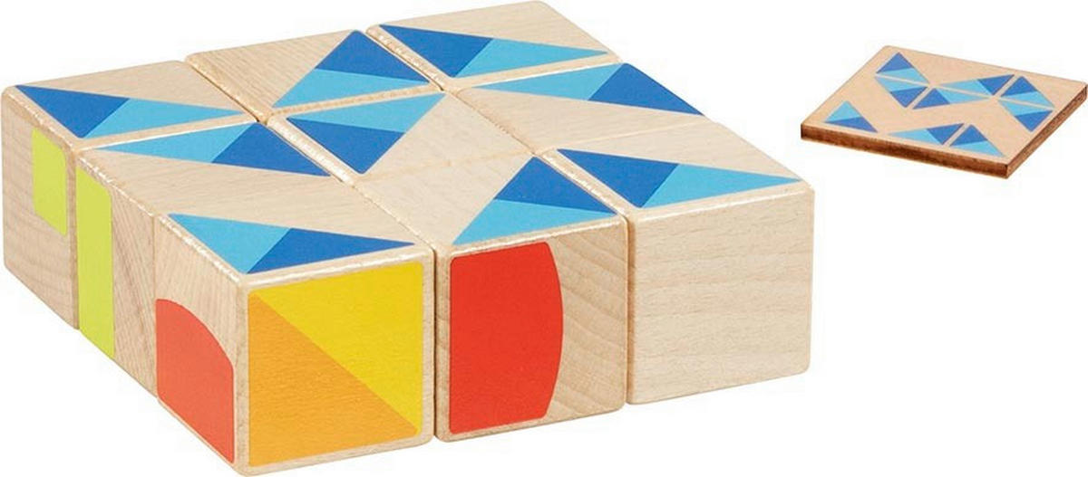 EDUKATIVNA IGRA   - prirodne boje, Basics, drvo (10,5/10,5/3,5cm) - Goki