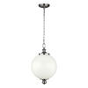 HÄNGELEUCHTE 30.5 /64.5  cm    - Nickelfarben, Konventionell, Glas/Metall (30.5 /64.5 cm) - Elstead Lighting