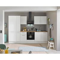 KÜCHENBLOCK 300 cm   in Weiß, Eiche Artisan  - Chromfarben/Weiß, Basics, Holzwerkstoff/Metall (300cm) - MID.YOU