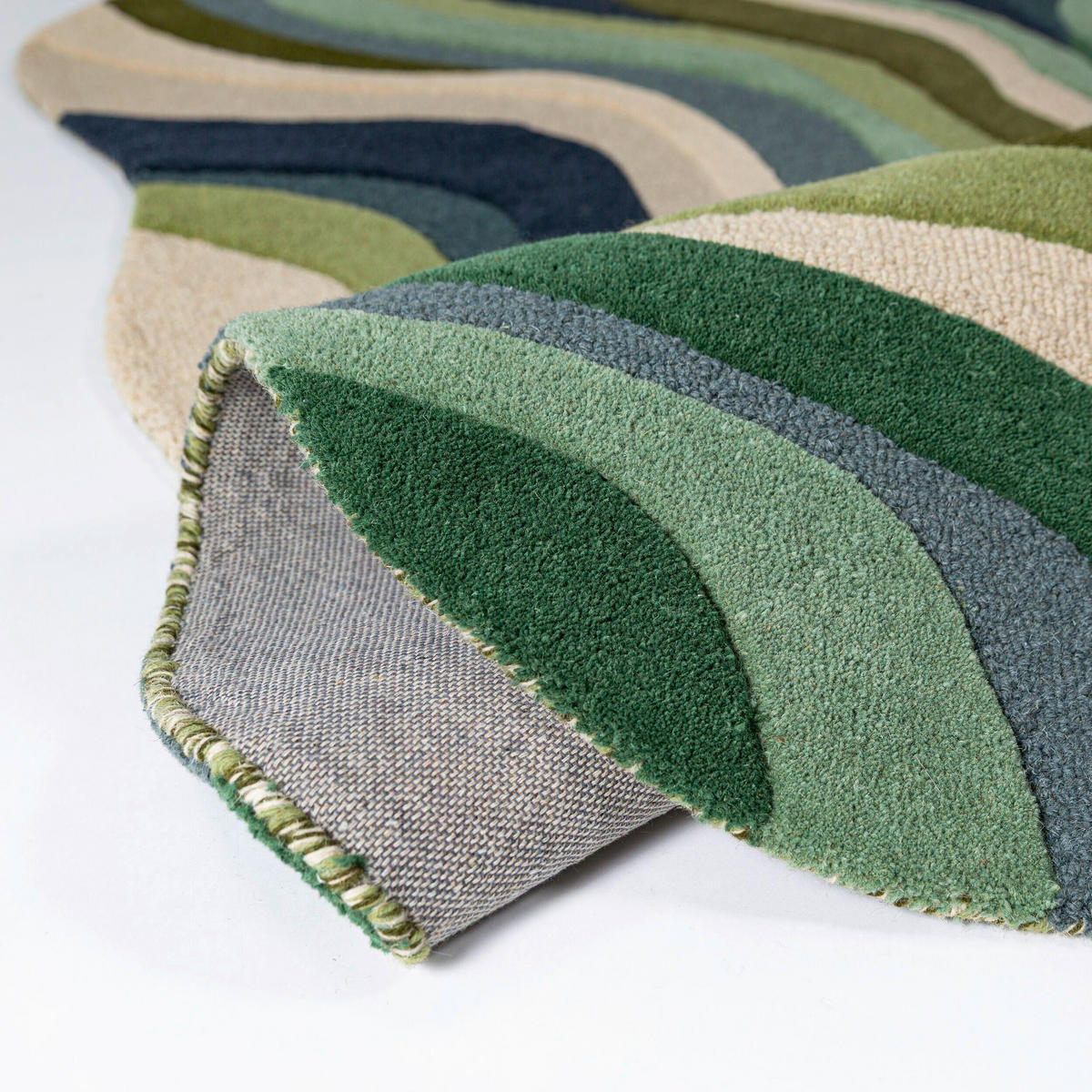 WOLLTEPPICH 140/200 cm Envy Grün oval  - Grün, Basics, Textil (140/200cm) - Flair Rugs
