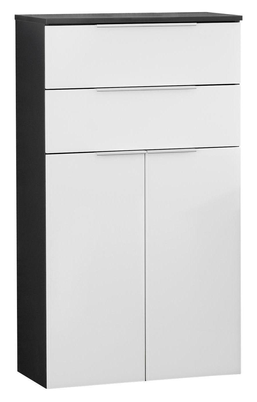 Mid.you Midischrank Kara Alu, Weiß, Anthrazit 61x106.5x32 cm