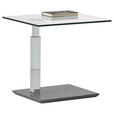 COUCHTISCH in Metall, Glas, Holzwerkstoff 55/47/47-63 cm  - Design, Glas/Holzwerkstoff (55/47/47-63cm) - Venda