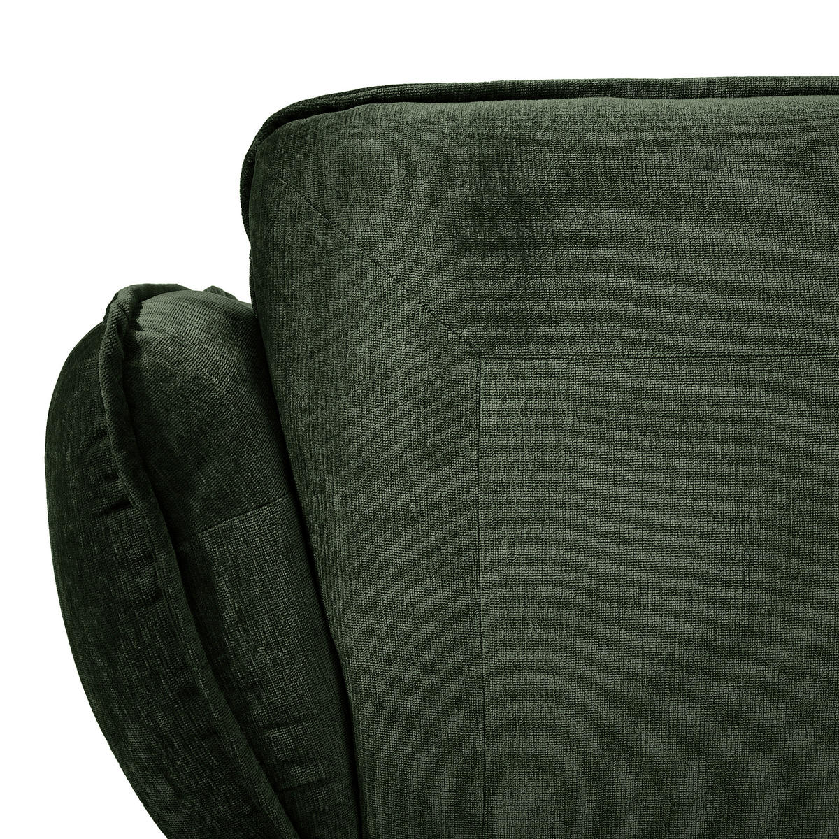 XXL-SESSEL in Chenille Dunkelgrün  - Dunkelgrün/Schwarz, Modern, Kunststoff/Textil (182/87/184cm) - Trendmanufaktur