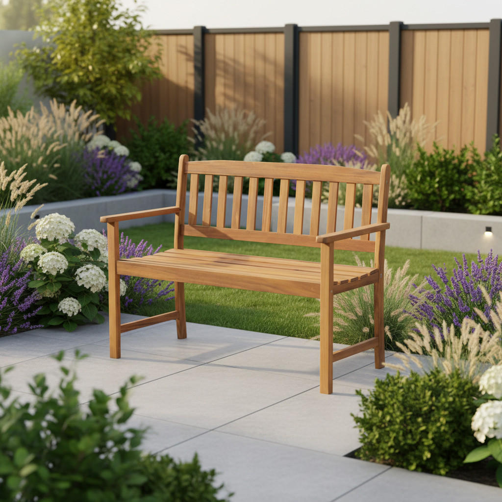 GARTENBANK Akaziefarben  - Akaziefarben, Basics, Holz (110/56/86cm) - Acamp