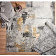 WEBTEPPICH 133/190 cm Perugia Craft  - Currygelb/Hellgrau, Design, Textil (133/190cm) - Novel