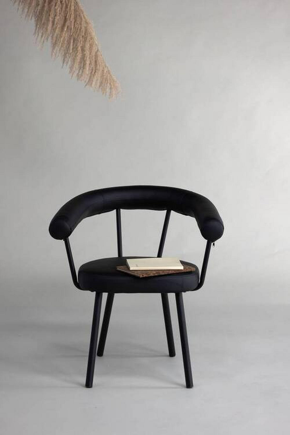STOL stål  - svart, Design, metall/trä (68/723/60cm) - Lomoco