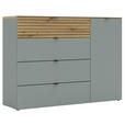 SIDEBOARD  in 136/99/41 cm  - Schwarz/Eiche Artisan, MODERN, Holzwerkstoff/Metall (136/99/41cm) - Voleo