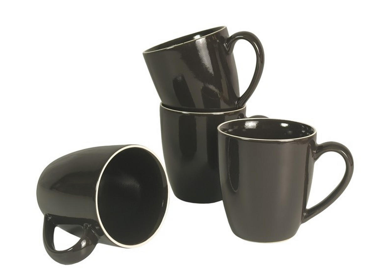 KAFFEEBECHERSET Bastia mocha 4-teilig  - Mokka, Trend, Keramik - Novel