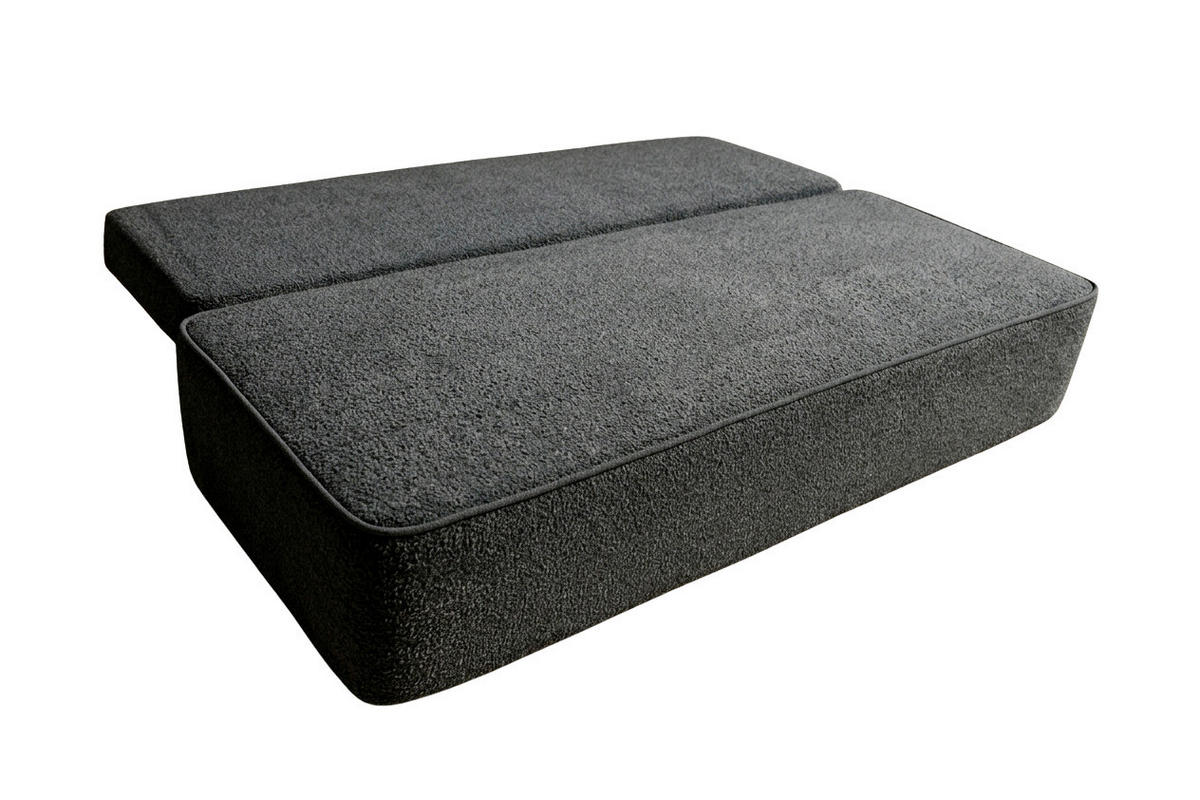 SCHLAFSOFA FREDO Bouclé Dunkelgrau  inkl.  - Dunkelgrau/Schwarz, Design, Kunststoff/Textil (212/93/100cm) - MID.YOU