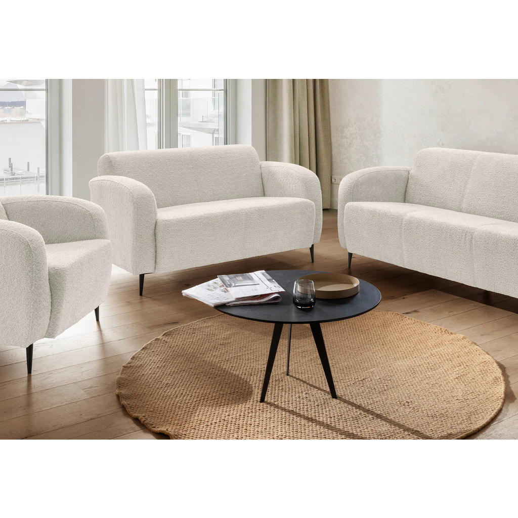Thumbnail - Livetastic 2-Sitzer-Sofa Marone, Weiß, Textil, Uni, 140x76x90 cm, Made in EU, Typenauswahl, Stoffauswahl, Rücken echt, A...