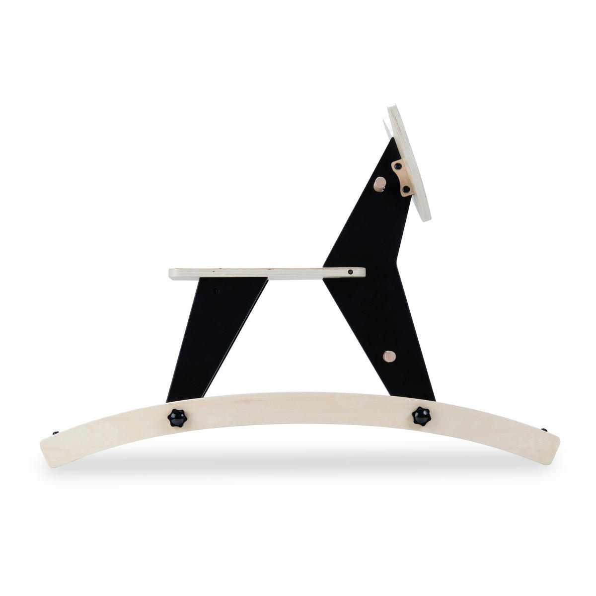 SCHAUKELTIER ROCK N SWING  - Schwarz/Weiß, Basics, Holz (32,5/55/82cm) - Hauck
