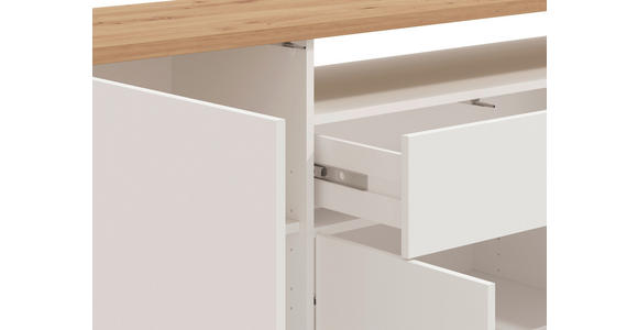 SIDEBOARD  in 179,5/94/40 cm  - Weiß/Eiche Artisan, Basics, Holzwerkstoff (179,5/94/40cm) - Carryhome