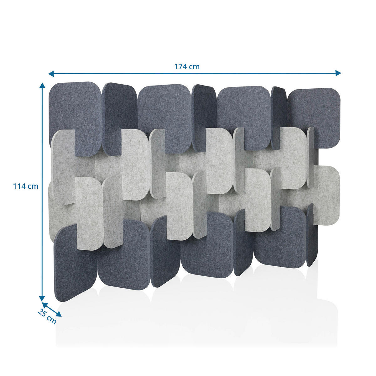 TRENNWAND  in Anthrazit  - Anthrazit, MODERN, Textil (174/114/25cm) - MID.YOU