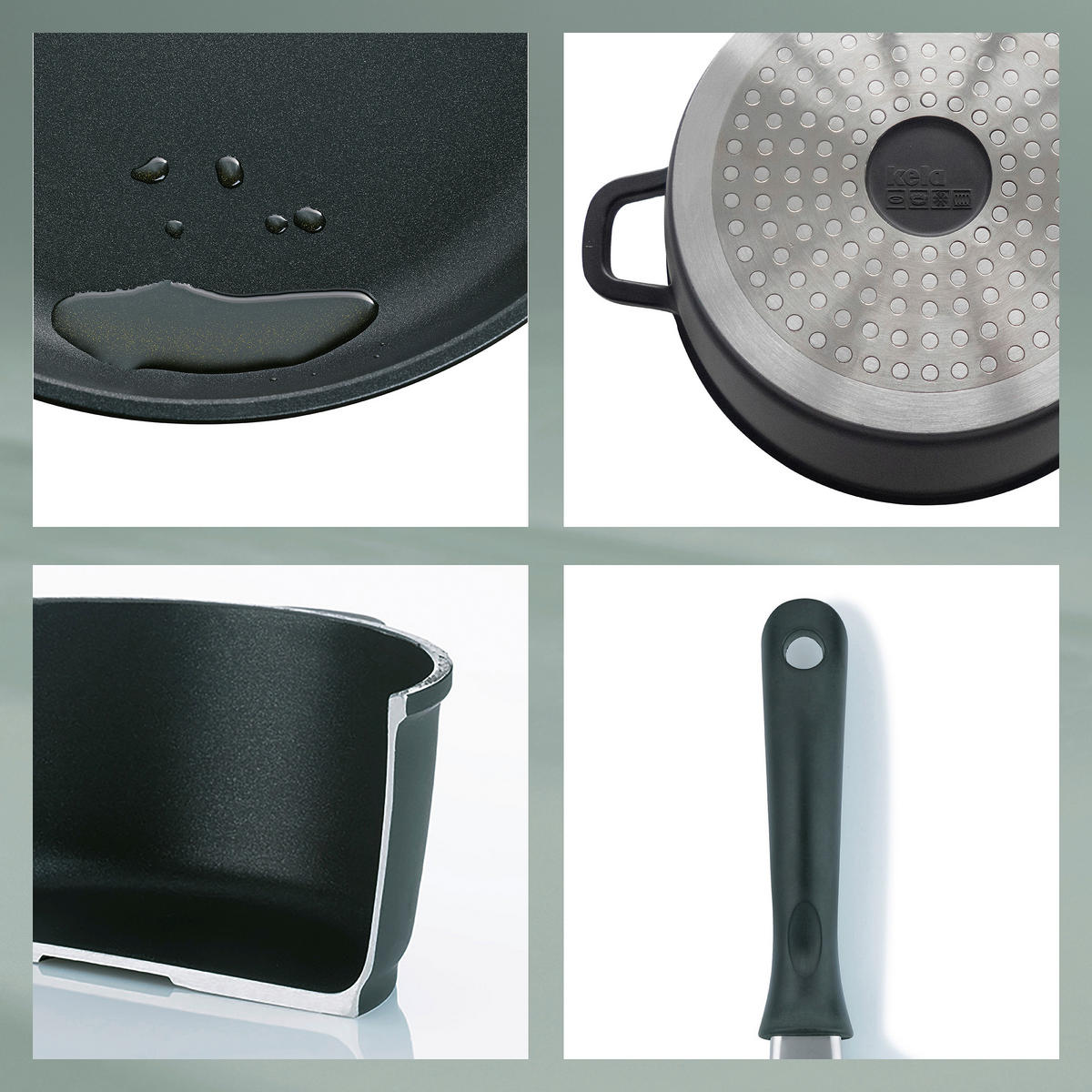 BRATPFANNE  - Schwarz, KONVENTIONELL, Metall (24/4.5cm) - Kela