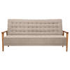 SCHLAFSOFA in Textil Beige  - Eschefarben/Beige, Design, Holz/Textil (202/95/95cm) - P & B