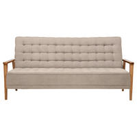 SCHLAFSOFA in Textil Beige  - Eschefarben/Beige, Design, Holz/Textil (202/95/95cm) - P & B