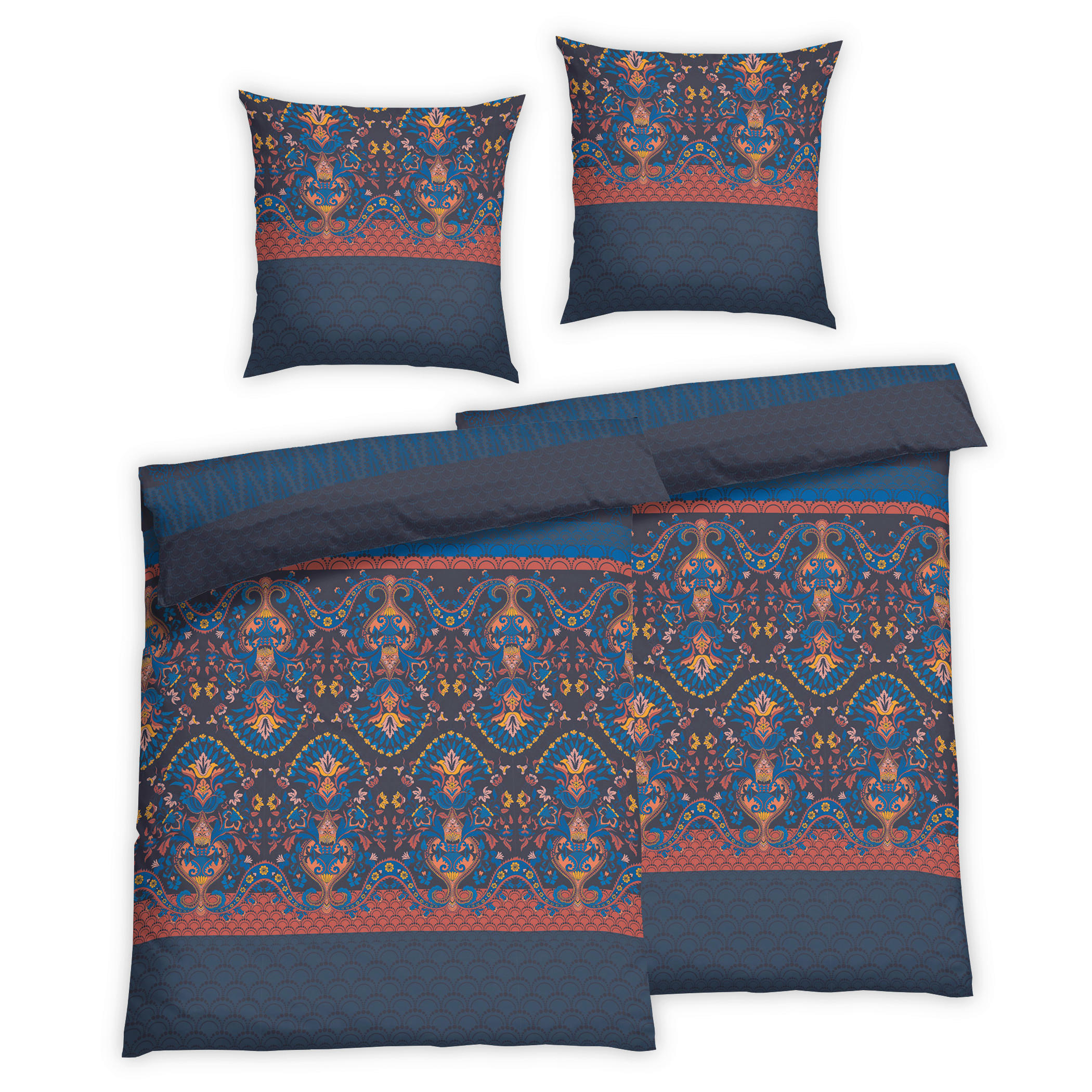 BETTWÄSCHE 4-teilig Flanell 135/200 cm  - Blau, Design, Textil (135/200cm) - Florella