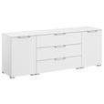 SIDEBOARD  160/61/42 cm 3 Schublade(n)  - Silberfarben/Alufarben, Design, Holzwerkstoff/Kunststoff (160/61/42cm) - Novel