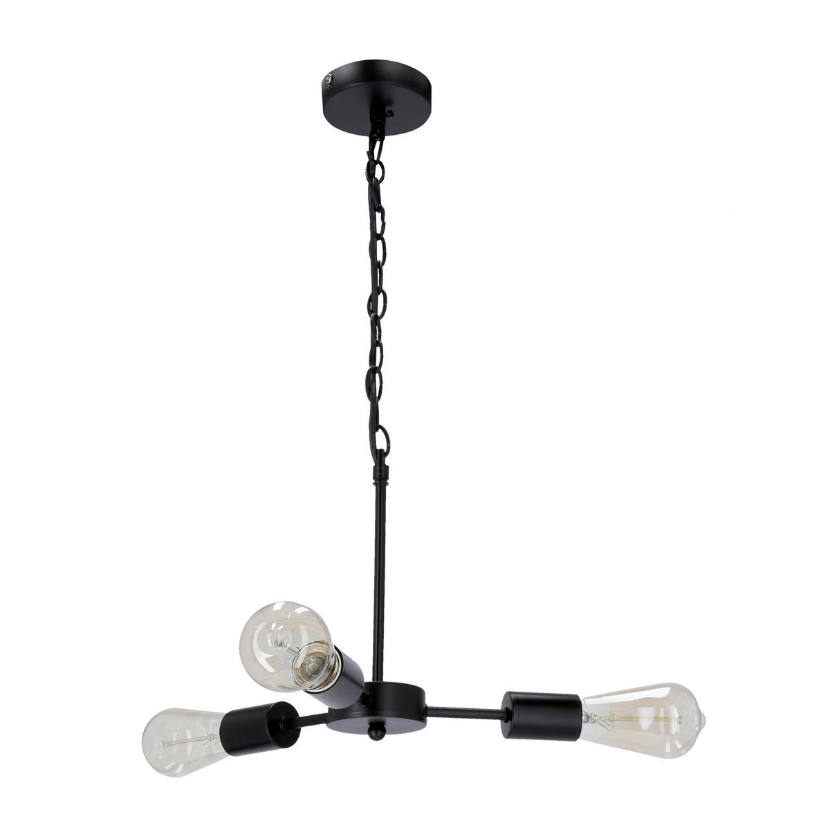PENDELLEUCHTE Sparta 36/36/105 cm   - Schwarz, Design, Metall (36/36/105cm)