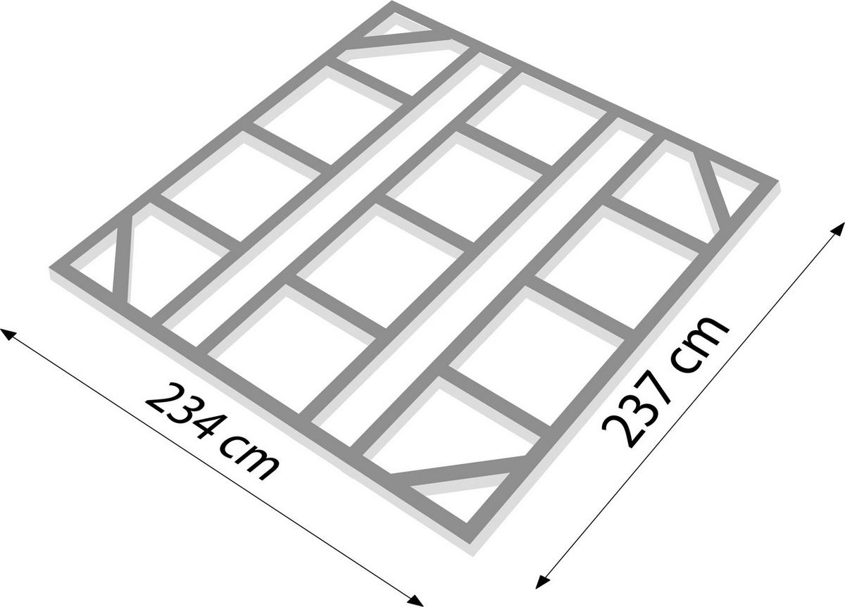 FUNDAMENT - Silberfarben, Basics, Metall (237/2/234cm)
