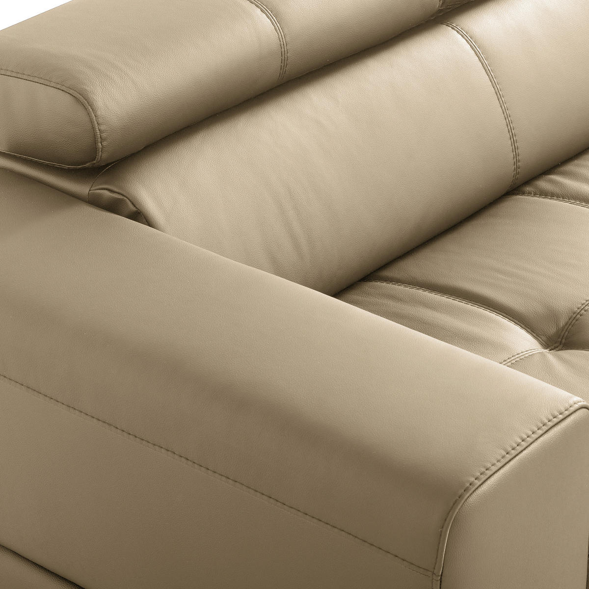 ECKSOFA Hellgrau Echtleder Lederlook  - Hellgrau/Schwarz, Design, Leder/Textil (247/173cm) - Livetastic