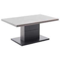 COUCHTISCH in Holz, Holzwerkstoff 105/65/45 cm  - Eichefarben/Schwarz, Design, Holz/Holzwerkstoff (105/65/45cm) - Novel