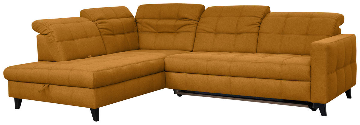 SAROKKANAPÉ textil sárga  - sárga/fekete, Design, textil/fa (216/297cm) - Xora