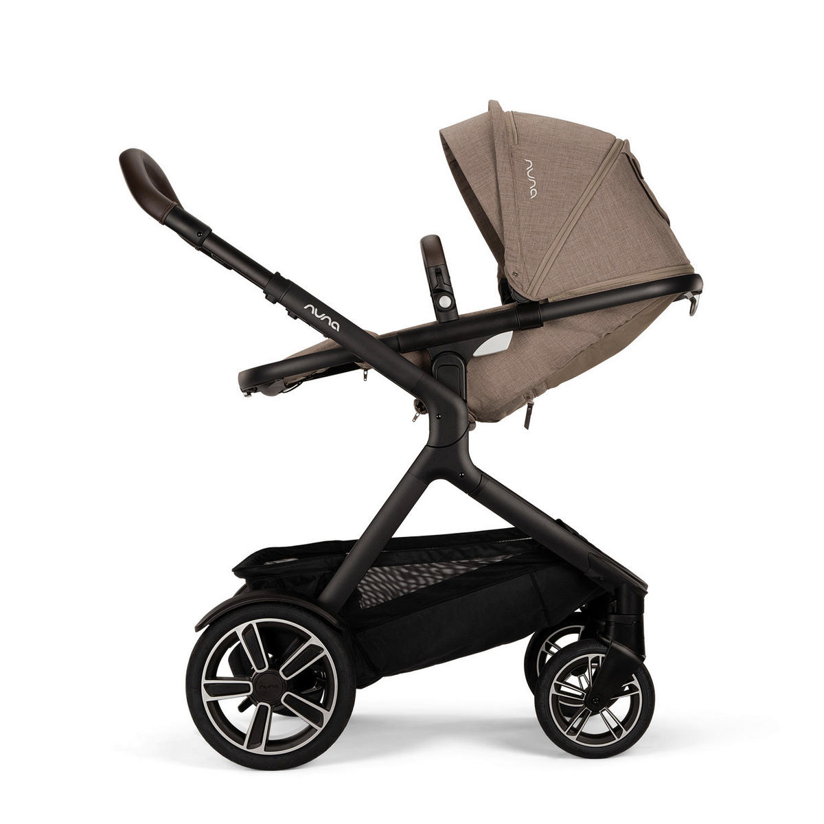 GESCHWISTERWAGEN DEMI NEXT  - Graubraun/Schwarz, Basics, Textil/Metall (98/62/112cm) - Nuna