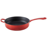 PÁNEV NA SMAŽENÍ  smalt  28 cm  - černá/červená, Konvenční, kov (28cm) - Homeware Profession.