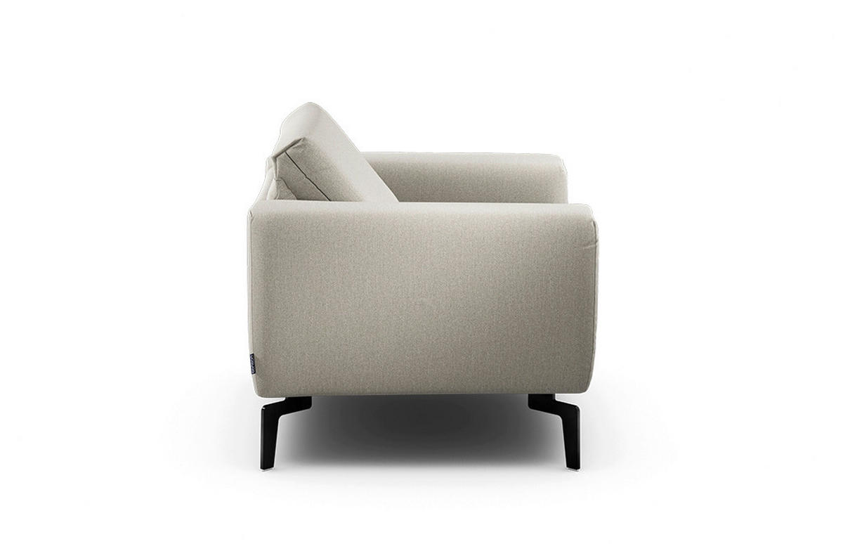 SESSEL Chenille Naturfarben    - Schwarz/Naturfarben, Design, Textil/Metall (110/85/86-94cm) - SENSOO