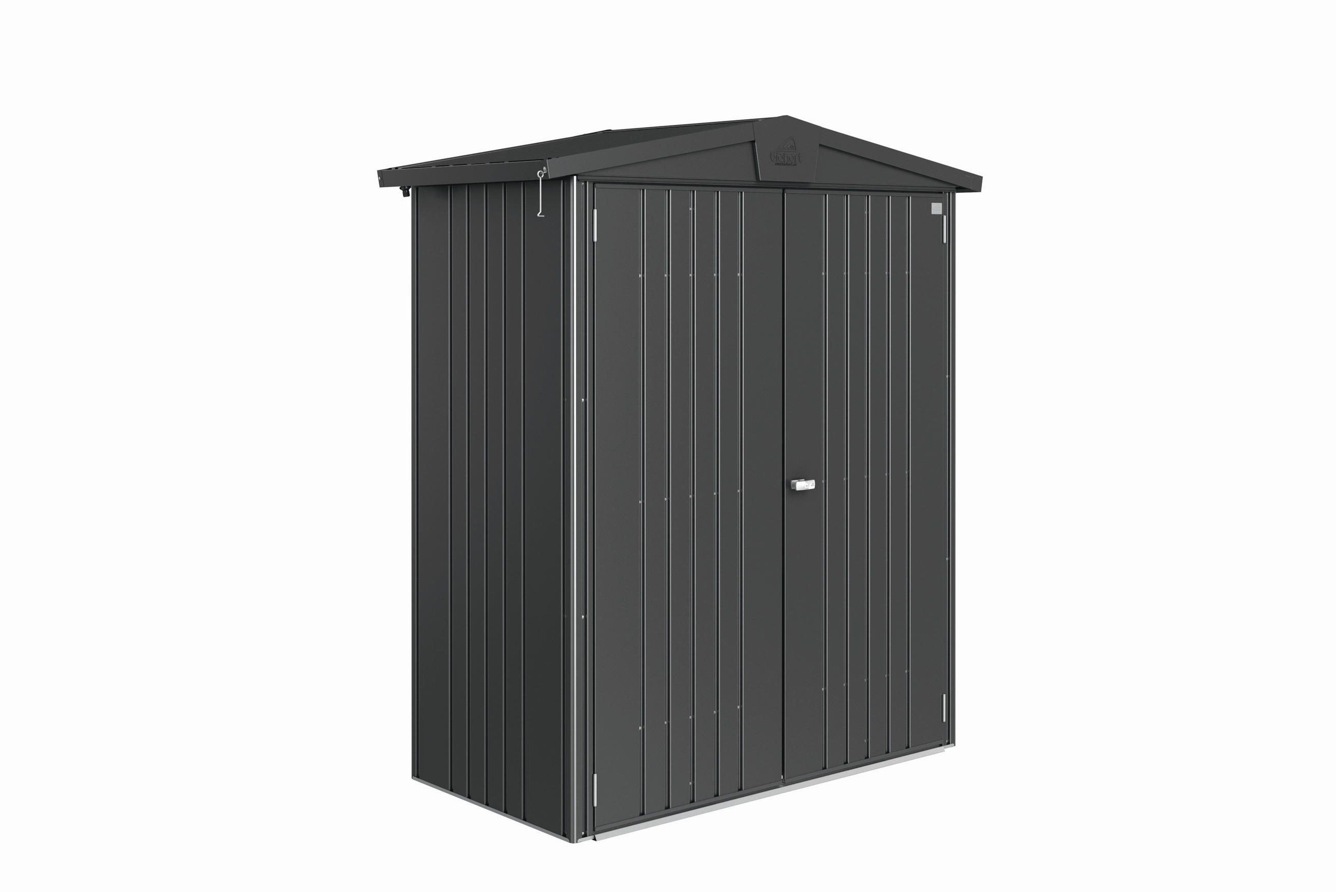 GERÄTEHAUS 172/196/84 cm  - Dunkelgrau, Basics, Metall (172/196/84cm) - Biohort