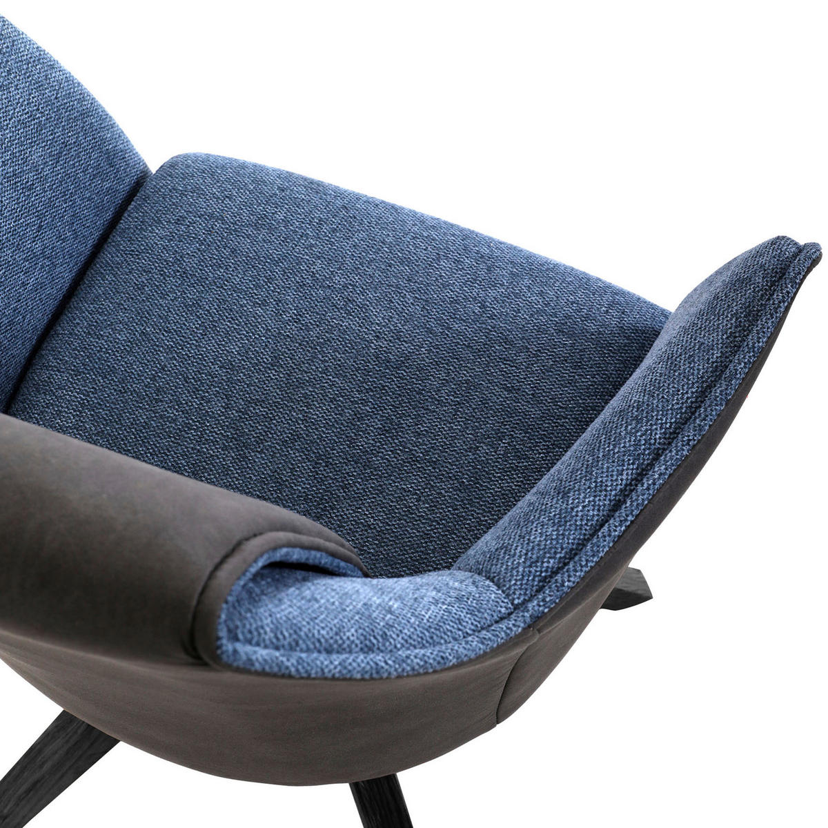 ŽIDLE S PODRUČKAMI, plochá tkanina, antracitová, modrá, černá - modrá/černá, Design, dřevo/textil (62/84/56cm) - Landscape