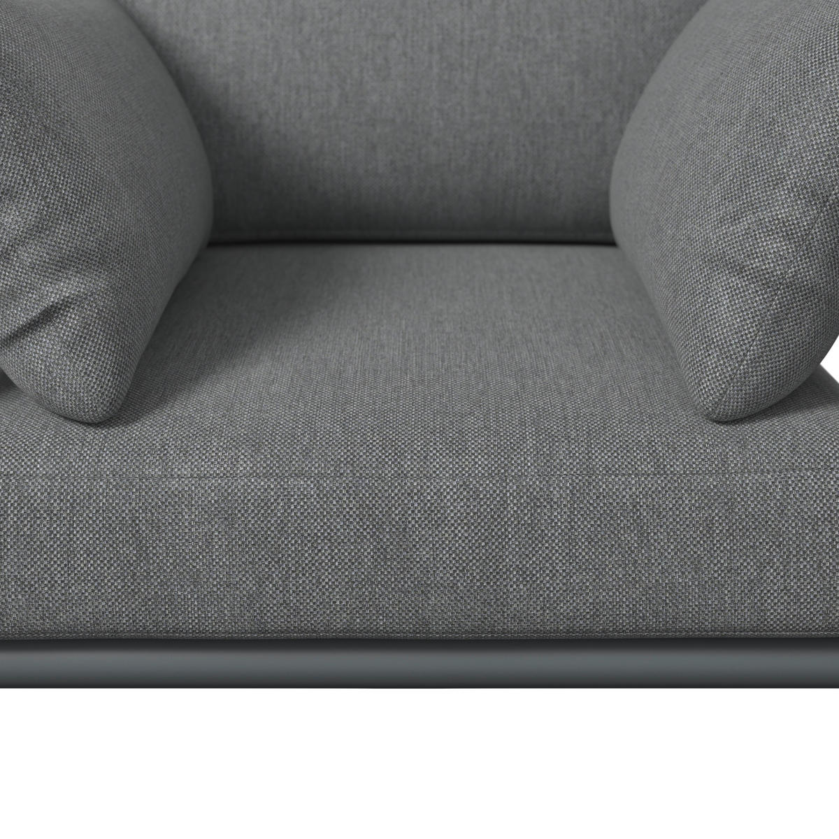 LOUNGESESSEL Anthrazit, Dunkelgrau Aluminium  - Dunkelgrau/Anthrazit, Design, Textil/Metall (83/69/93cm) - Amatio