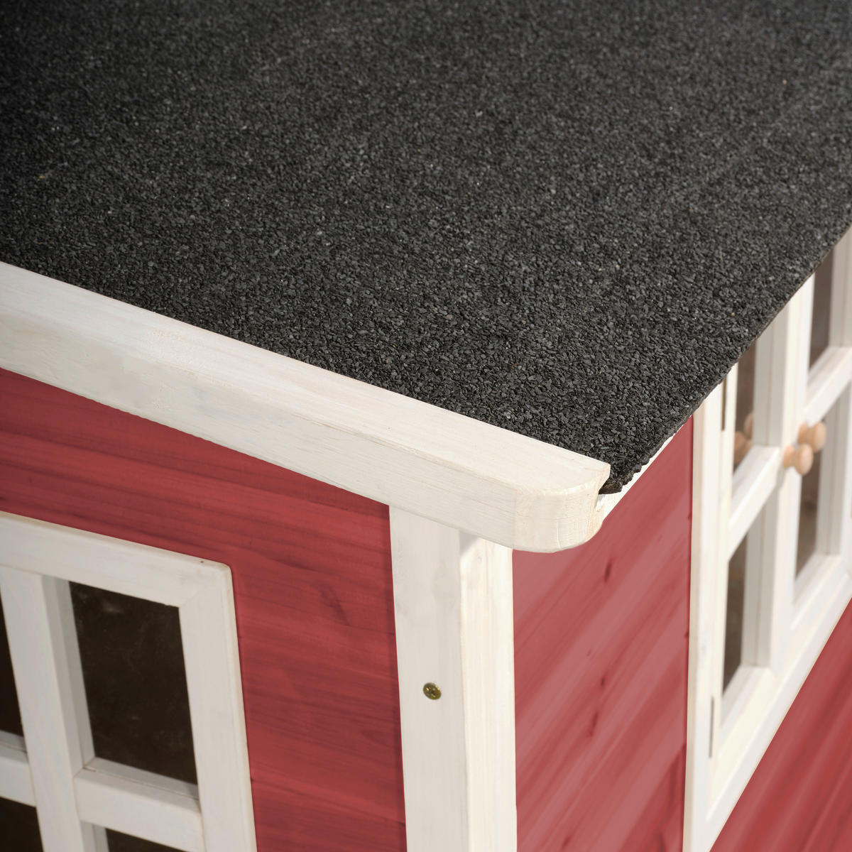 SPIELHAUS EXIT LOFT 300 ROT  - Rot, KONVENTIONELL, Holz (369/190/215cm) - EXIT Toys