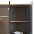 KLEIDERSCHRANK  in Dunkelgrau, Eiche Artisan  - Dunkelgrau/Silberfarben, Design, Holzwerkstoff/Kunststoff (136/197/54cm) - Carryhome